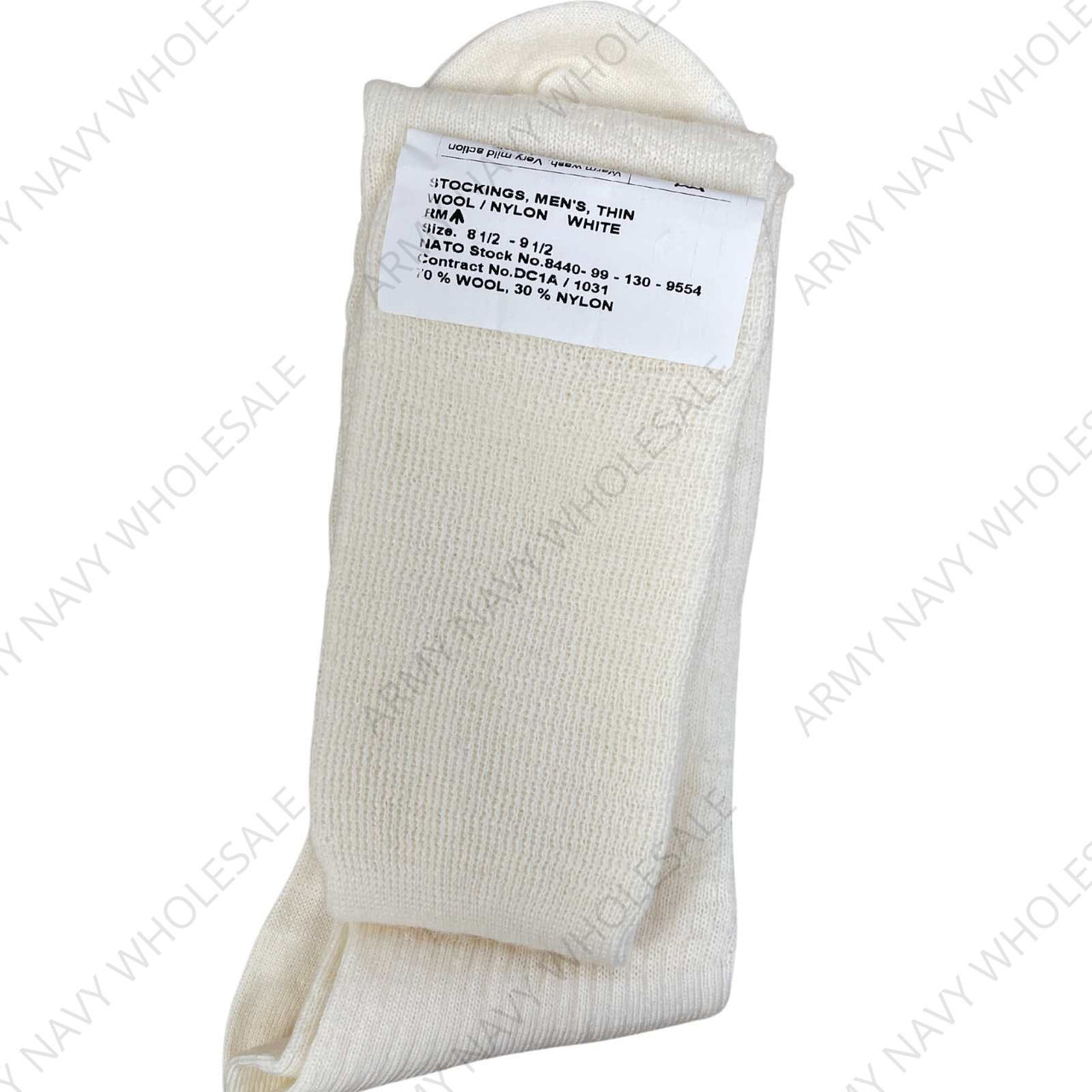 British Long Wool Socks White