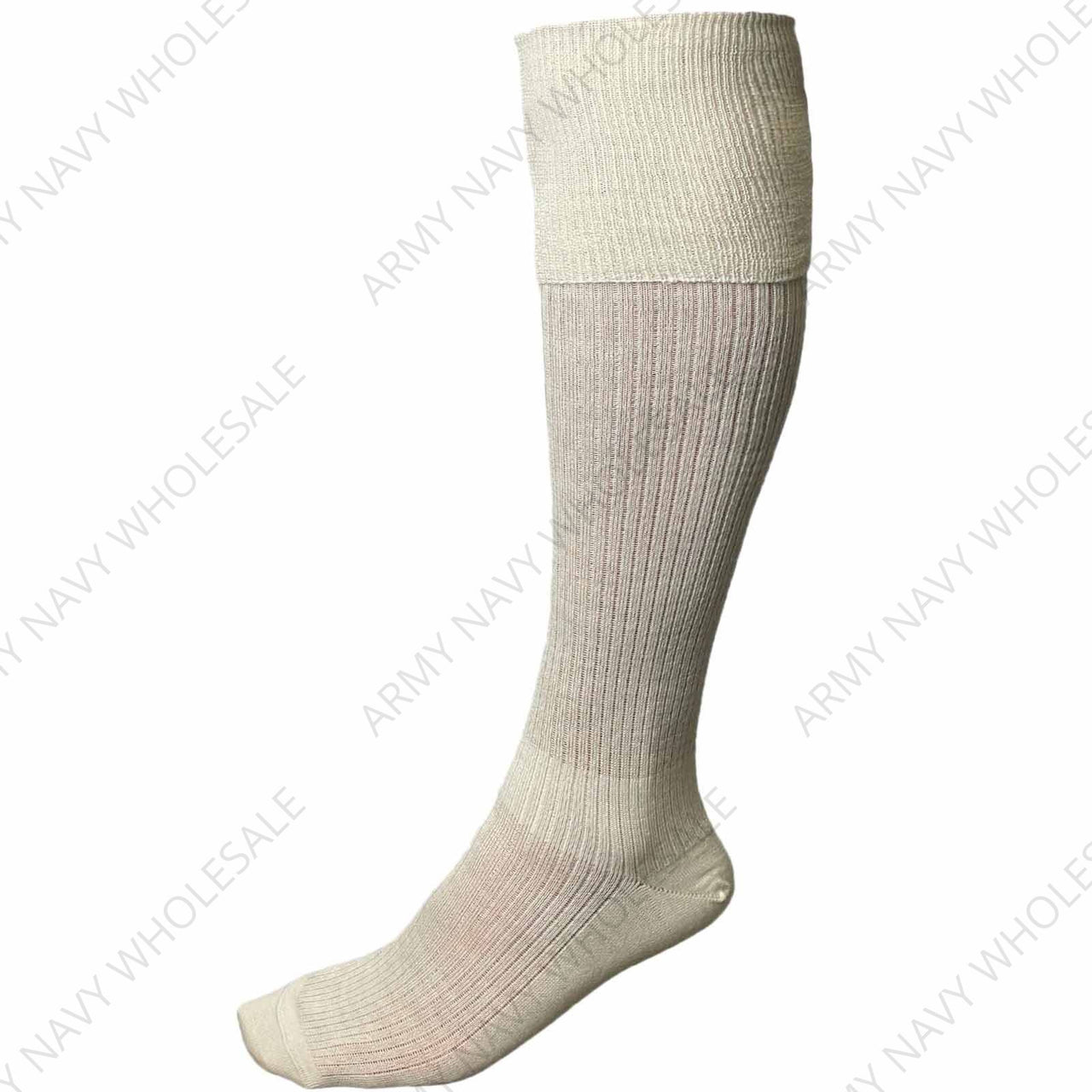 British Long Wool Socks White